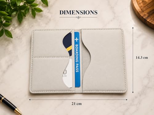 Image of Eco Leather Unisex Passport Cover and Luggage Tags (Beige)