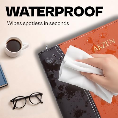 Image of Premium Leather folders for documents a4 Size & Legal Size, Waterproof documents Organizer, Professional Portfolio with Zip, 20 Leaf Files for certificates and documents,Includes Stylus Pen.