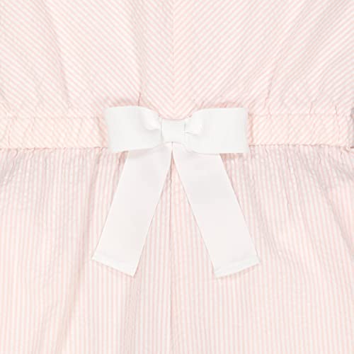 Hope & Henry Girls' Pink Cross Back Romper #TOP2