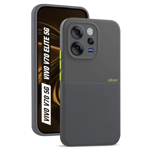 Image of AIBEX Premium Back Cover Case Compatible for Vivo V70 5G / Vivo V70 Elite 5G| Scratch & Drop Tested Shockproof Matte Texture Case with Soft Microfibre Lining | Slim Fit Cover with Anti-Scratch - Grey