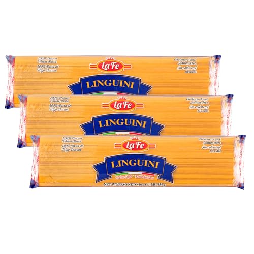 La Fe Elbow Macaroni Pasta 16oz - 3 Pack - Unenriched Semolina Wheat Pasta Italian Elbows - Cholesterol & Sodium Free
