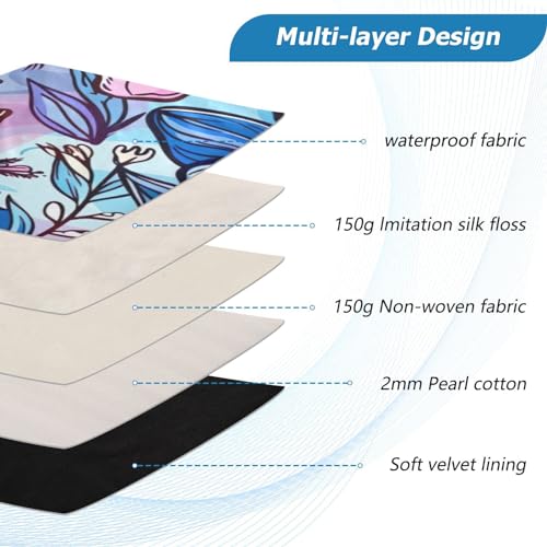 Funda para laptop 13-14 pulg. impermeable con diseño floral miniatura 4