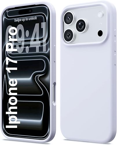 Image of SBMS Silicone Case for iPhone 17 Pro 6.3-Inch, Silky-Soft Touch Full-Body Protective Phone Case, Shockproof Back Cover for iPhone 17 Pro (White)