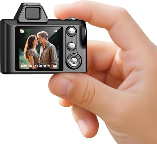 Mini Fotocamera Digitale - Maxmango 1,3'' 1080P Mini Macchina Fotografica Digitale, Macchina Fotografica Tascabile Portachiavi con 64 GB, per Viaggi, Vlogging e Intrattenimento, per Regali