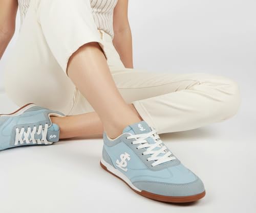 Image of LOUIS STITCH Women's Casual Lightweight Sneakers | Ortholite Cushioned Comfort | Dual-Color TPR Sole | Lightweight & Comfortable Casual Lace-Up Shoes | LSD-SNK-NBL & DNM