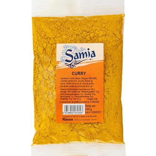 Curry traditionnel indien en poudre lot de 4 sachet 100 g de qualité premium