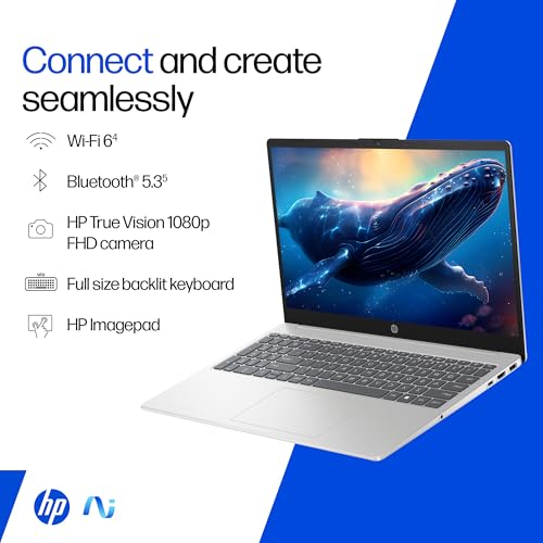 Image of HP 15, Intel Core Ultra 5 125H (16GB DDR5, 1TB SSD) FHD, IPS, 15.6'' /39.6cm, Win11, M365 Basic(1yr)*Office24, Silver, 1.65kg, fd1354TU, Intel Arc Graphics, FHD Camera w /Shutter, AI Powered Laptop