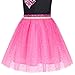 Girls Dress Black Heart Pink Sequin Tulle Valentine's Day Dress Size 8