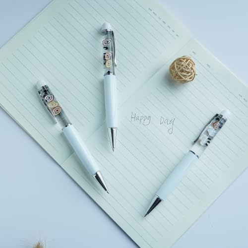 Image of Heart Ballpoint Pen Unique Floating Glitter Stationery Perfect Valentines Birthday Party Favor Gifts(White)