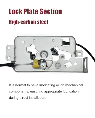 Image of Left Driver Side Rear Door Upper and Lower Latch & Cable, Compatible with 2004-2008 Ford F-150 Extended Cab, Replaces 8L3Z-18264A01-B, 6L3Z-18264A01-B