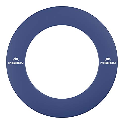 Mission Darts Dartboard Surround | Professional Durable Polymer Dartboard Surround in Multiple Colours Red, Blue and Black (Blue)