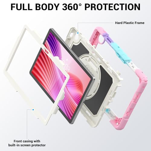 Coque Antichoc Lenovo Tab 2025 avec Support Rotatif 360° et Écran - 6