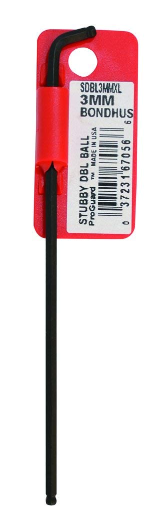 Bondhus, SDBL3.0MM Stubby Double BALLEND HEX Key, 3MM, 67056