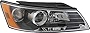 For Hyundai Sonata Headlight 2006 2007 2008 Passenger Right Side Headlamp Assembly Replacement