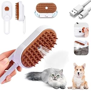 Spazzola a Vapore per Gatti e Cani, 5-In-1 Sp...