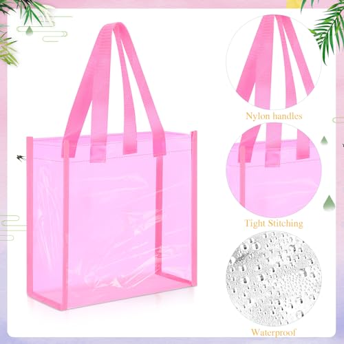 Paterr 20 Pack Bolsas Plásticas Transparentes Tote 10x10x4 pulg miniatura 5