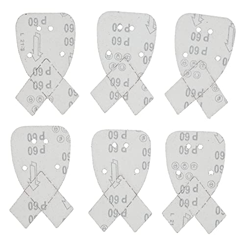Bstxqty 40Pcs Trigon Mouse Detail Sander Sandpaper Dovetail Type Sanding Paper 4 Holes 60 Grits Electric Sander Accessories For Detail Palm Sander #TOP5
