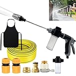 Aquoxis Pressure Washer, 2026 Upgrade Portable Qinux Aquoxis, Aquoxis Hose Nozzle, High-Pressure Cordless Jet Cleaner, for Gutter Patio Car Pet Window Glass Cleaning (1 Set-10M Pipe)