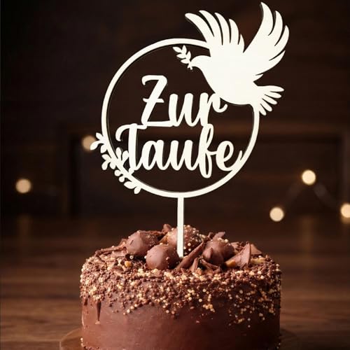 Tortendeko Taufe Holz Cake Topper Taufe Deko Junge Mädchen Taufdeko