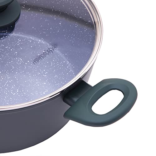 Mimo Style Caçarola Linha Cook Alumínio e Tampa de Vidro Temperado Com Saída Para Vapor. Funciona em