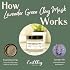 Earthley Wellness Face Mask, Healthier Skin, Reduces Oils, Soothes Skin, Pull out Dirt and Oil, Unclog Pours, Improve Skin Complexion (Lavender Green Clay Mask, 2oz.)