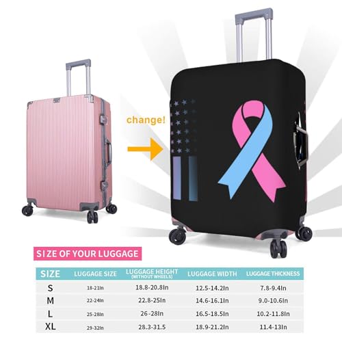 Travel Luggage Cover Sudden Infant Death Syndrome Awarenes Fashion Washable Baggage Suitcase Protector Fit For Luggage Large 5