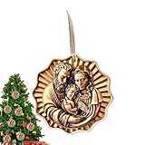 Weihnachtskrippe – Kunstharz, christliche Sammlerstück-Dekoration – Krippenornamente für Weihnachtsbaum, für den Innenbereich, Zuhause, Urlaub, Kamin, Zimmer, Geburtstag, Hochzeit, Party