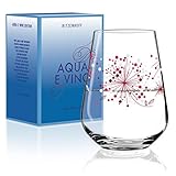 Hergestellt in Deutschland RITZENHOFF Aqua e Vino Wasser- und Weinglas von Véronique Jacquart, aus Kristallglas, 540 ml, im modernen Design