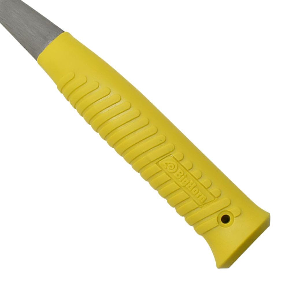 Big Horn 15111 - Martillo de techo con tapa magnética (473,6 g), colocación de clavos con una sola mano con cara magnética, acero forjado monobloque - Asas ergonómicas antideslizantes - Techos