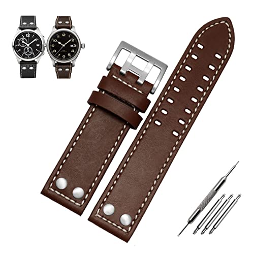 Bracelet de montre cuir véritable 20mm pour remplacer votre attache usée avec confort YHNNH