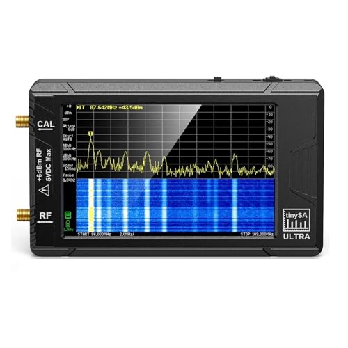 Analizador de espectro con pantalla de 4" y generador RF de 100 kHz a 5,3 GHz