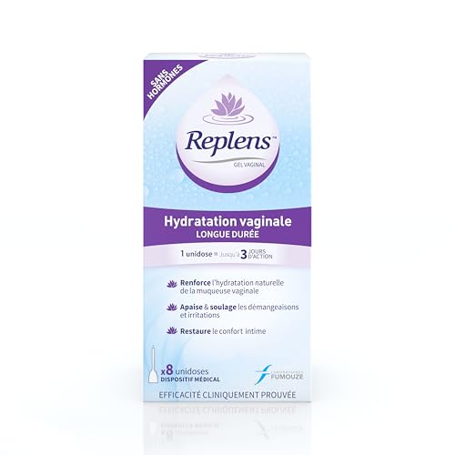 REPLENS - Vaginale vochtinbrengende gel voor intieme droogheid, zonder parfum en hormonen, 8 stuks
