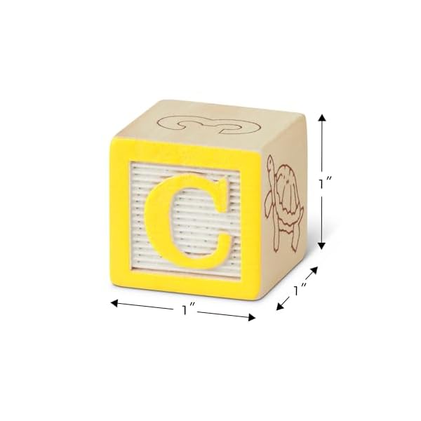 Melissa & Doug Deluxe Wooden ABC/123 1-Inch Blocks Set with Storage Pouch (50 pcs)