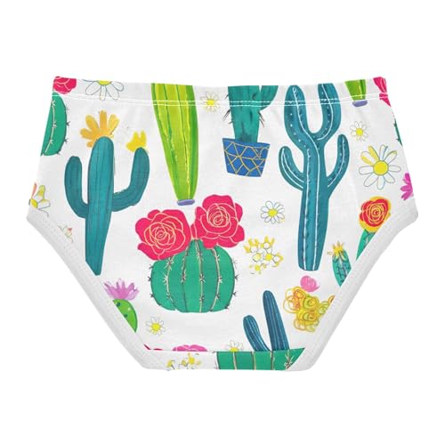 Cotton Toddler Underwear Floral Watercolor Cartoon Cactus Floral Panties for Girl Print Kids Briefs Undies 2t2