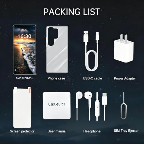 Echoamo C25 Ultra Unlocked Phones, 8GB+256GB Android 14 Smartphone - 5