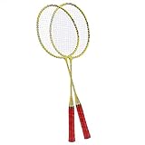 Keenso Kinder Badminton Schläger, süßes Design, Training Badminton Schläger, leicht, für Kinder zum täglichen Sport, einschließlich Premium Badminton Tasche(Gelb)