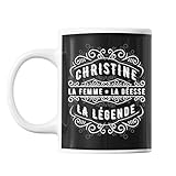 Imprimé en France Mug Prénom Christine La Déesse La Légende