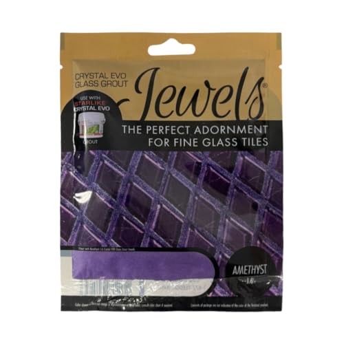 The Tile Doctor Crystal Glass Grout Jewels Amethyst - Glass Expoy Grout Glitter Additive for Tile, Backspalsh, Pool, Kitchen, Bathroom 75 Grams (1-Pack)