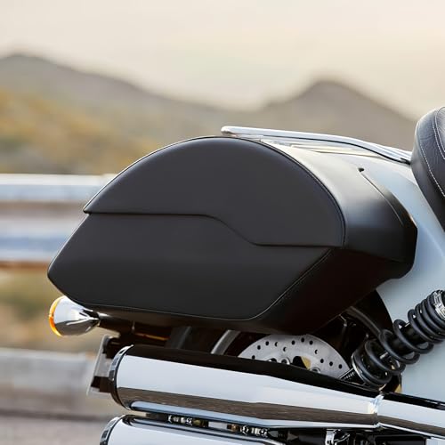 Alforja de cuero PU para motocicleta Indian Scout 2015-2024, Sixty 2016-2024 y ABS 2019-2020, color negro, capacidad 1.5 L miniatura 4