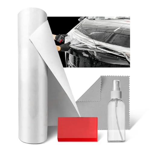Pellicola Adesiva Trasparente per Auto, Moto, Bici, Mobili, 15 X150cm Autoadesiva Protettiva Per Vernice, Pellicola Wrapping Auto