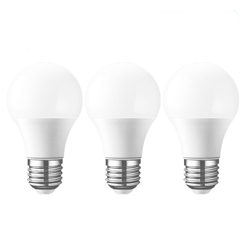 3-Pack E27 LED Bulb Edison Screw Energy and Cost Saving Screw in Light Bulb Daylight 6500K (3, Watts)