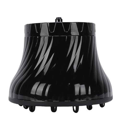 Hamwesh Difusor de Cabello Universal, Ajuste Universal de 1,4 a 2,6 Pulgadas, Accesorio Difusor para Secador de Pelo con Cierre de Giro Seguro para Cabello Rizado Ondulado y Viajes (BLACK)