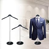 Gecauoea Präsentationsständer für Hemden, 50,8–91,4 cm, Mannequin-Torso mit reinen Holz-Kleiderbügeln, doppeltes rutschfestes Design, stabile Metallbasis, ideale T-Shirt-Kleiderform für Verkäufer