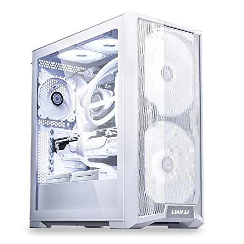 Image of Lian Li Alloy Steel Lancool 215 X Mid Tower Computer Case | Gaming Cabinet I Pc Cabinet Chassis I Support E-ATX /ATX /M-ATX /Itx Motherboard I 2X200 Mm ARGB Fans 1X120 Mm Fans (Rear)- White-G99.Lan215W.in