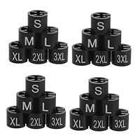 CONGARTENO 180pcs Round Four-tooth Clothes Markers for Hangers and Pants Racks Plastic Garment Coding Rings in S-xxxl for Efficient Wardrobe Organization and Clothing Categorization