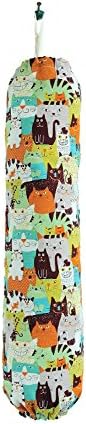 Plastic Grocery Bag Holder and Dispenser - Cats