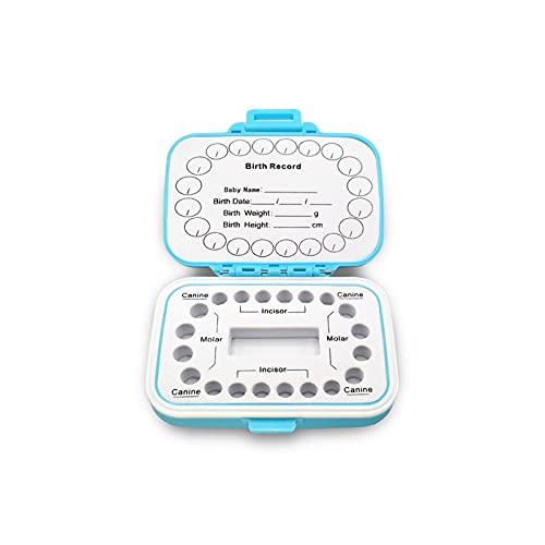 Zwbfu Caixa de lembrança para dentes de bebê para bebês Caixa de armazenamento de dentes para crianç