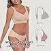 MNBBO 2025 Wireless Bras for Women Full Coverage Bra Full Support and Lift No Underwire Back Smoothing Bralette Skin Everyday Bra (Nude,XL)