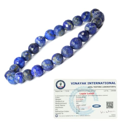 Image of Reiki Crystal Products Certified Natural Crystal Stone 8 mm Faceted /Diamond Cut Beads Bracelet for Men & Women | Reiki Charged Gemstone Bracelet | Multiple Crystal Variants Available