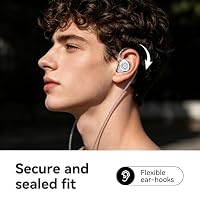 KB EAR IEM, kabelgebundene Gaming-Ohrhörer, 1DD, HiFi-Kopfhörer mit abnehmbarem 2-Pin-C-Kabel für Gamer/Musiker (Weiß, Typ C mit Mikrofon) – Ansicht 5
